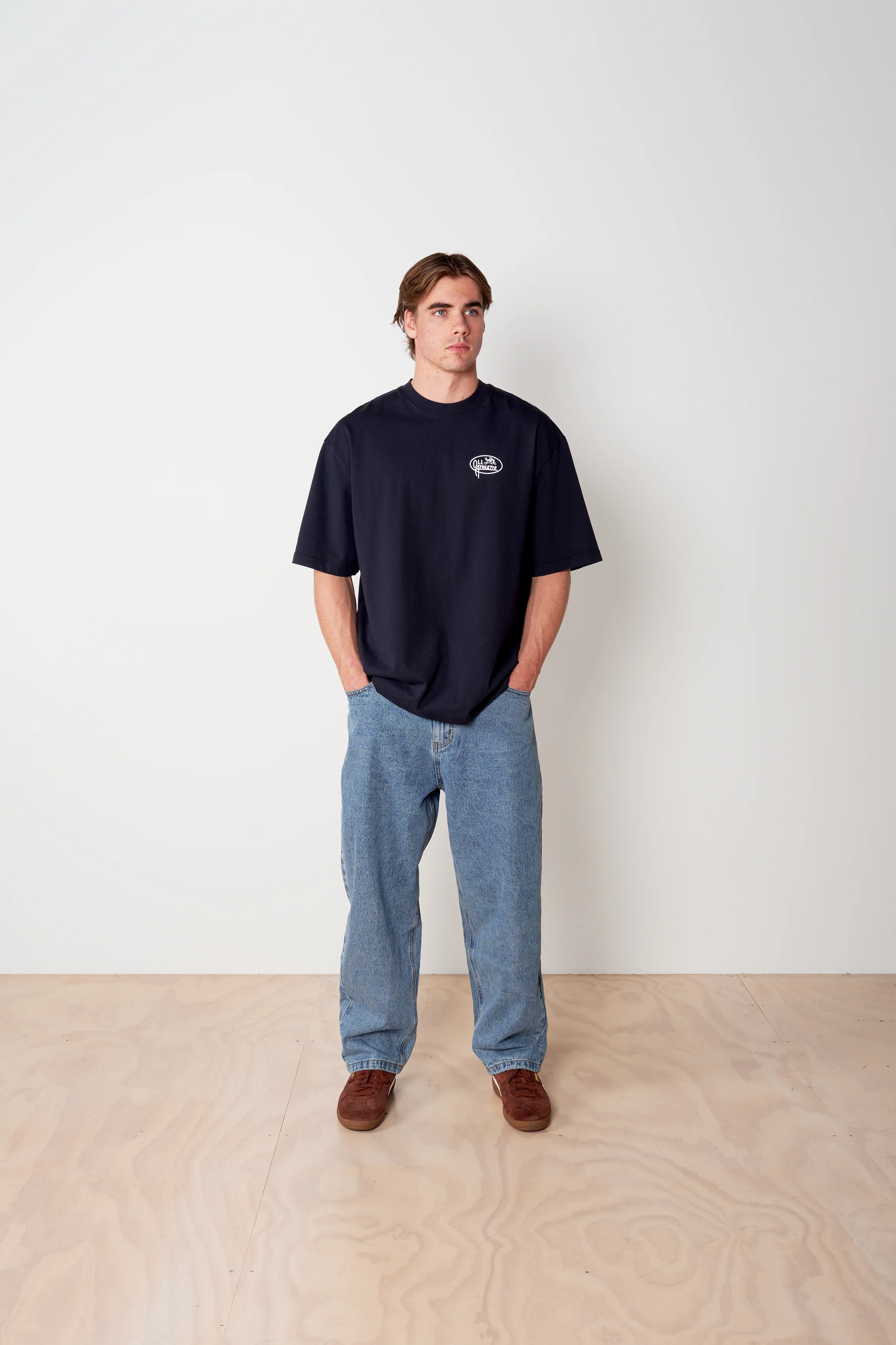 Athletics Back Print T - Navy - Image 3