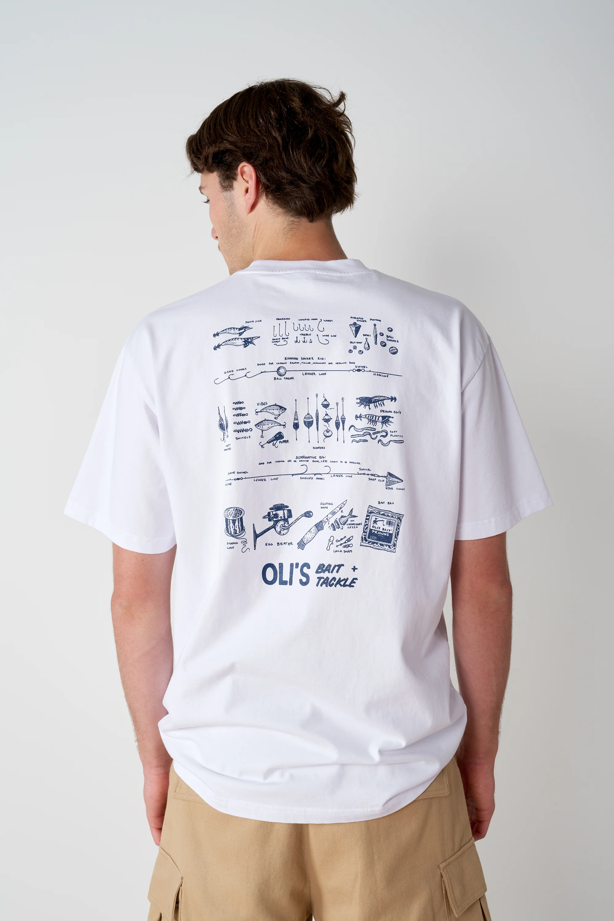Bait & Tackle Back Print T - White - Image 6