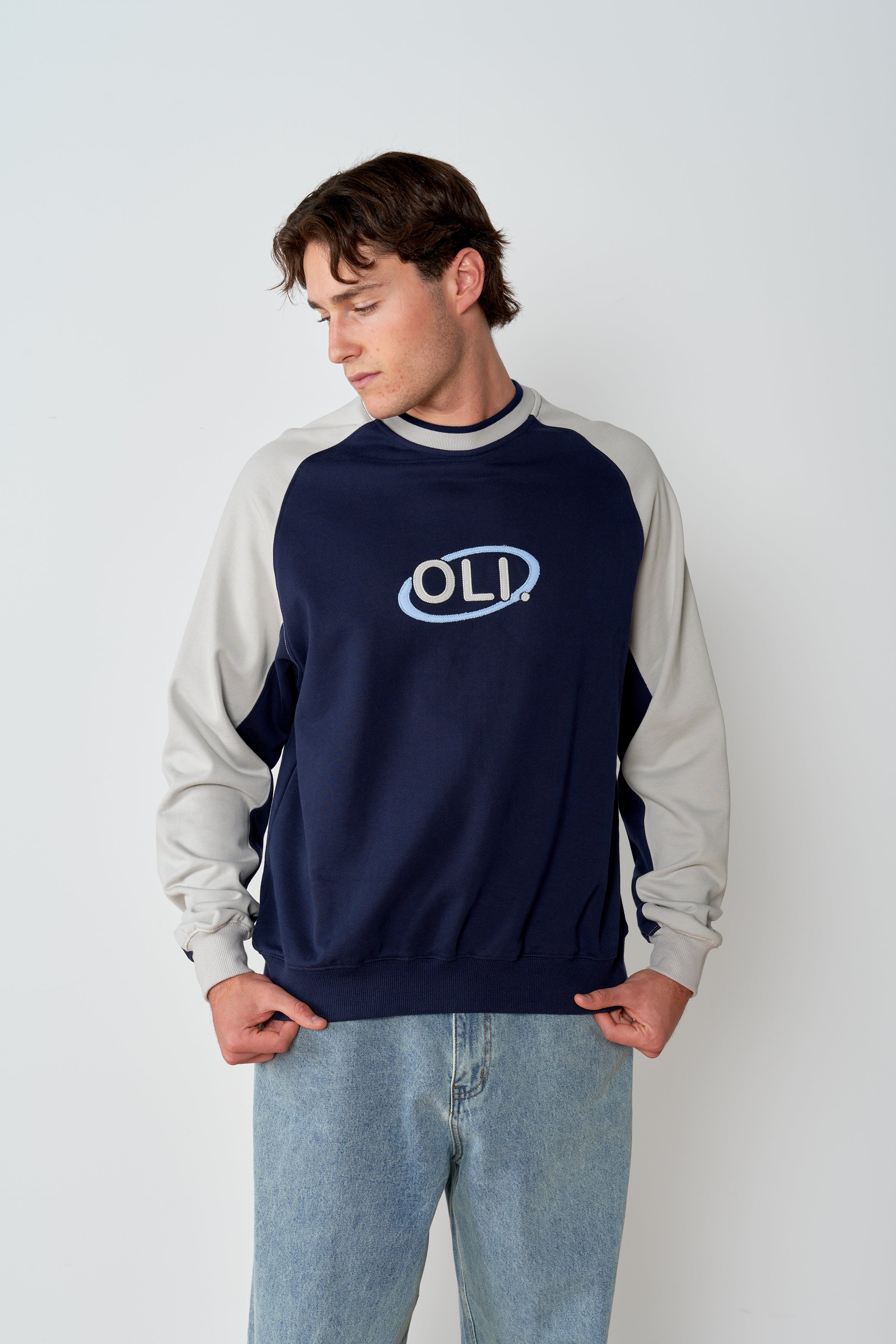 Block Pullover - Navy - Image 3