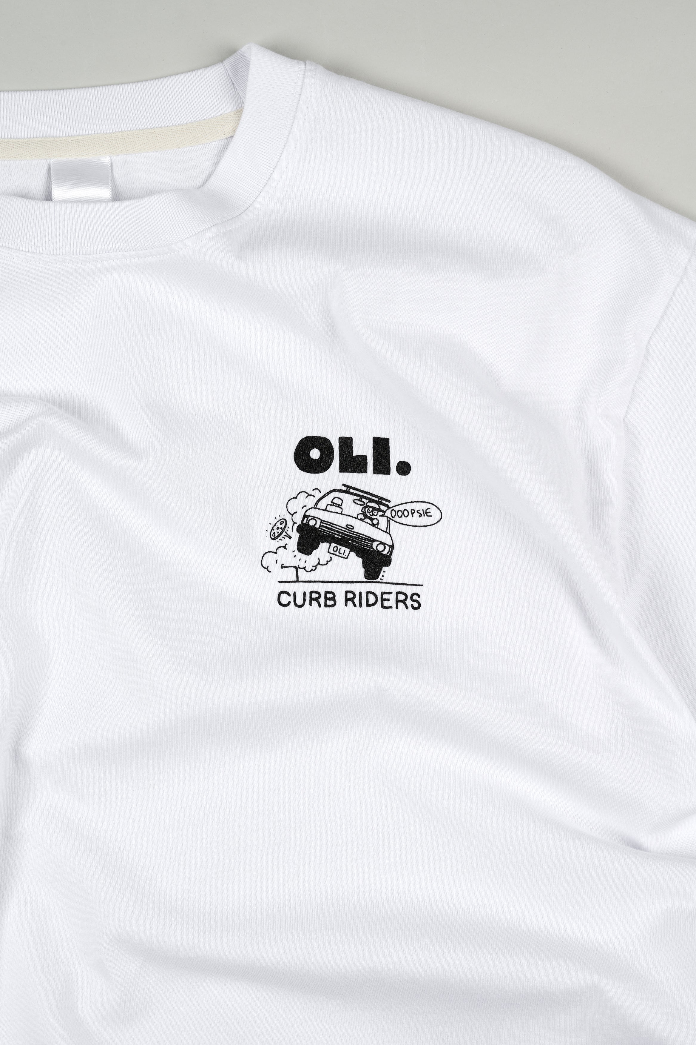 Curb Rider Back Print T - White - Image 4