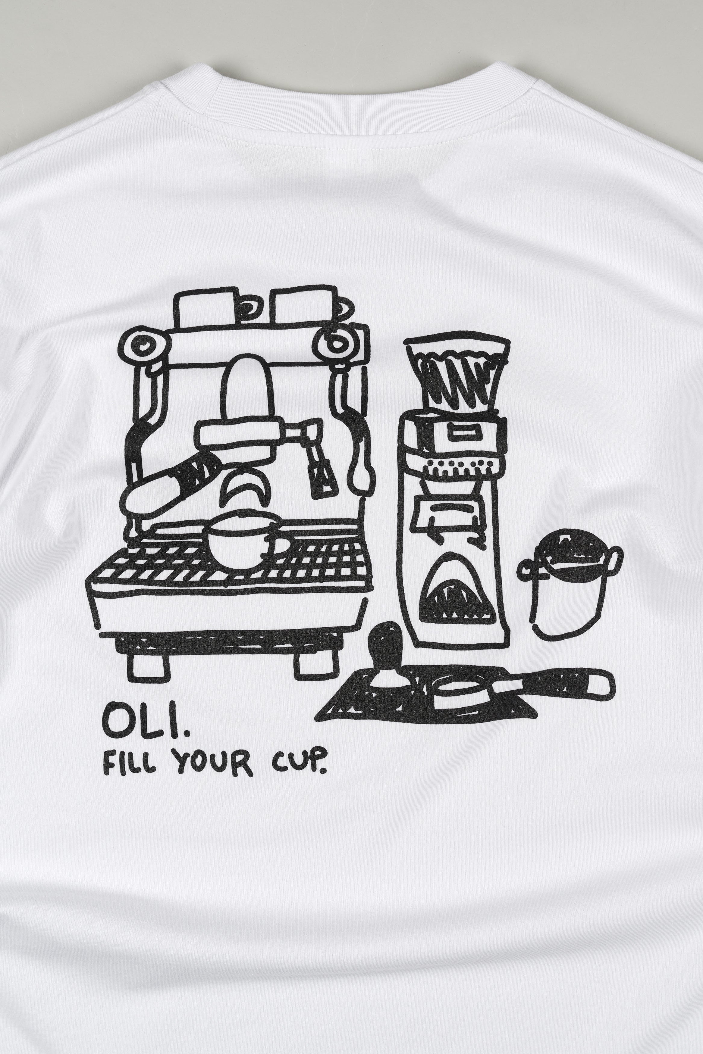 Fill Your Cup Back Print T - White - Image 3