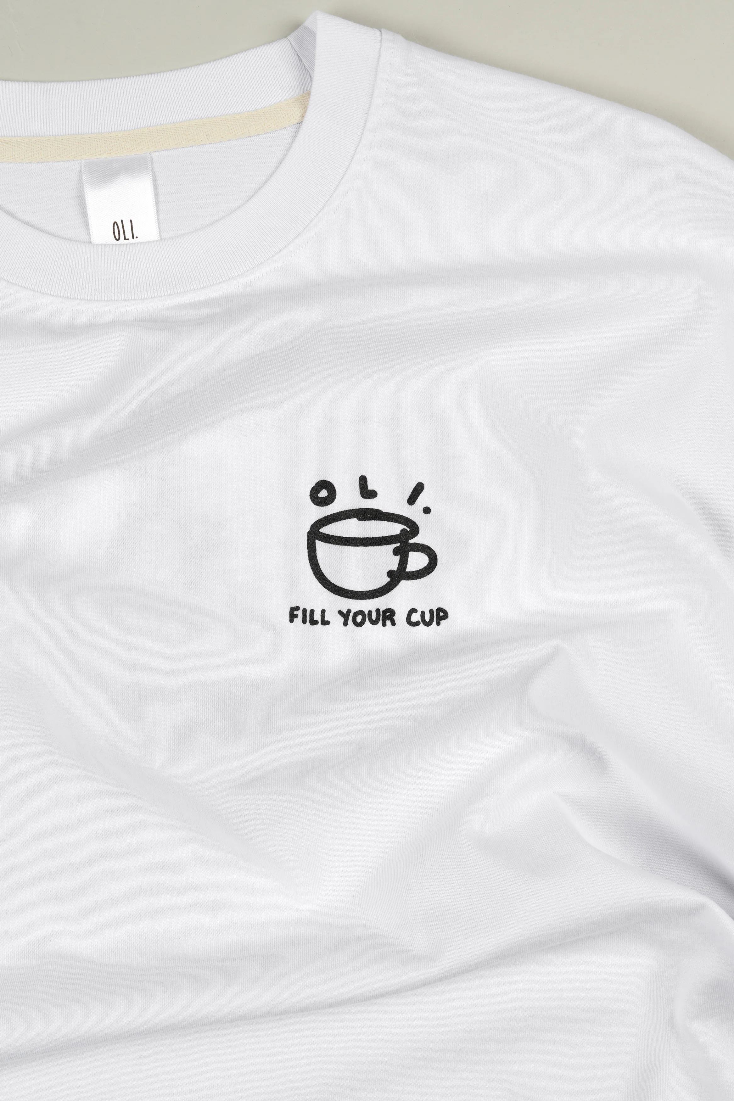 Fill Your Cup Back Print T - White - Image 4