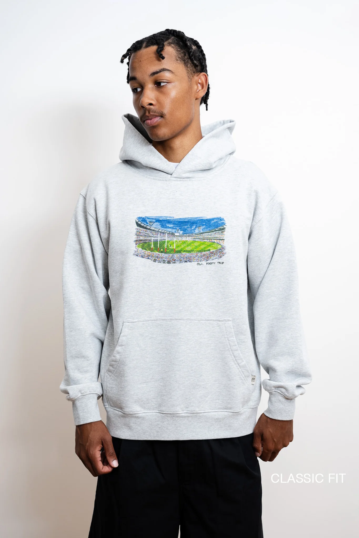 Footy Trip Hood - Snow Marle - Image 3