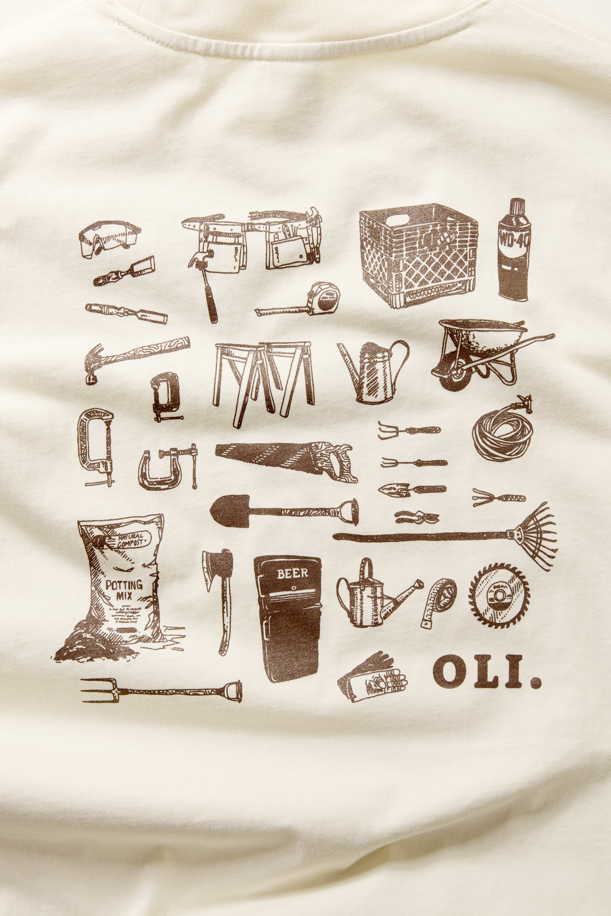 Garden Shed Back Print T - Butter - Image 3