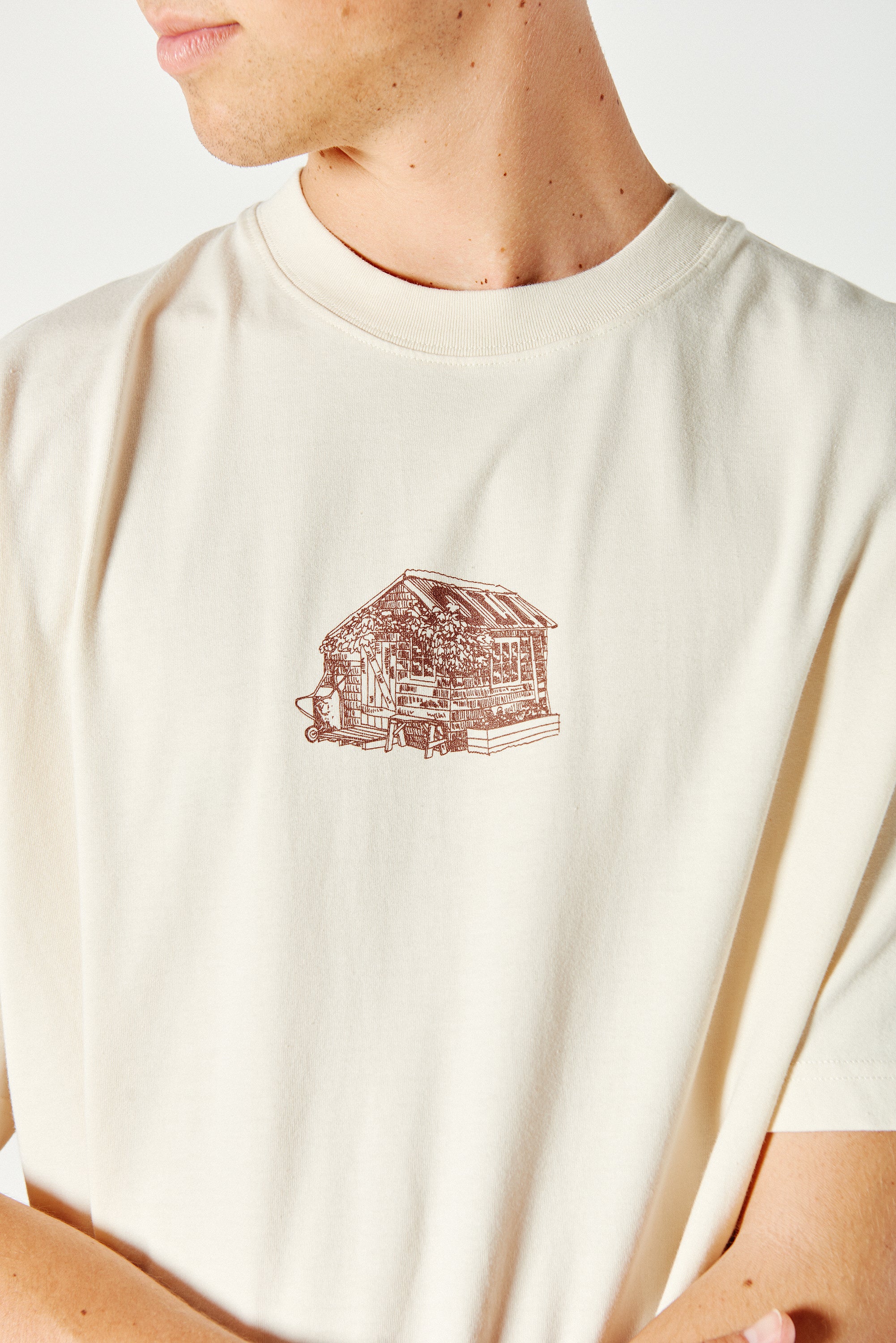 Garden Shed Back Print T - Butter - Image 6