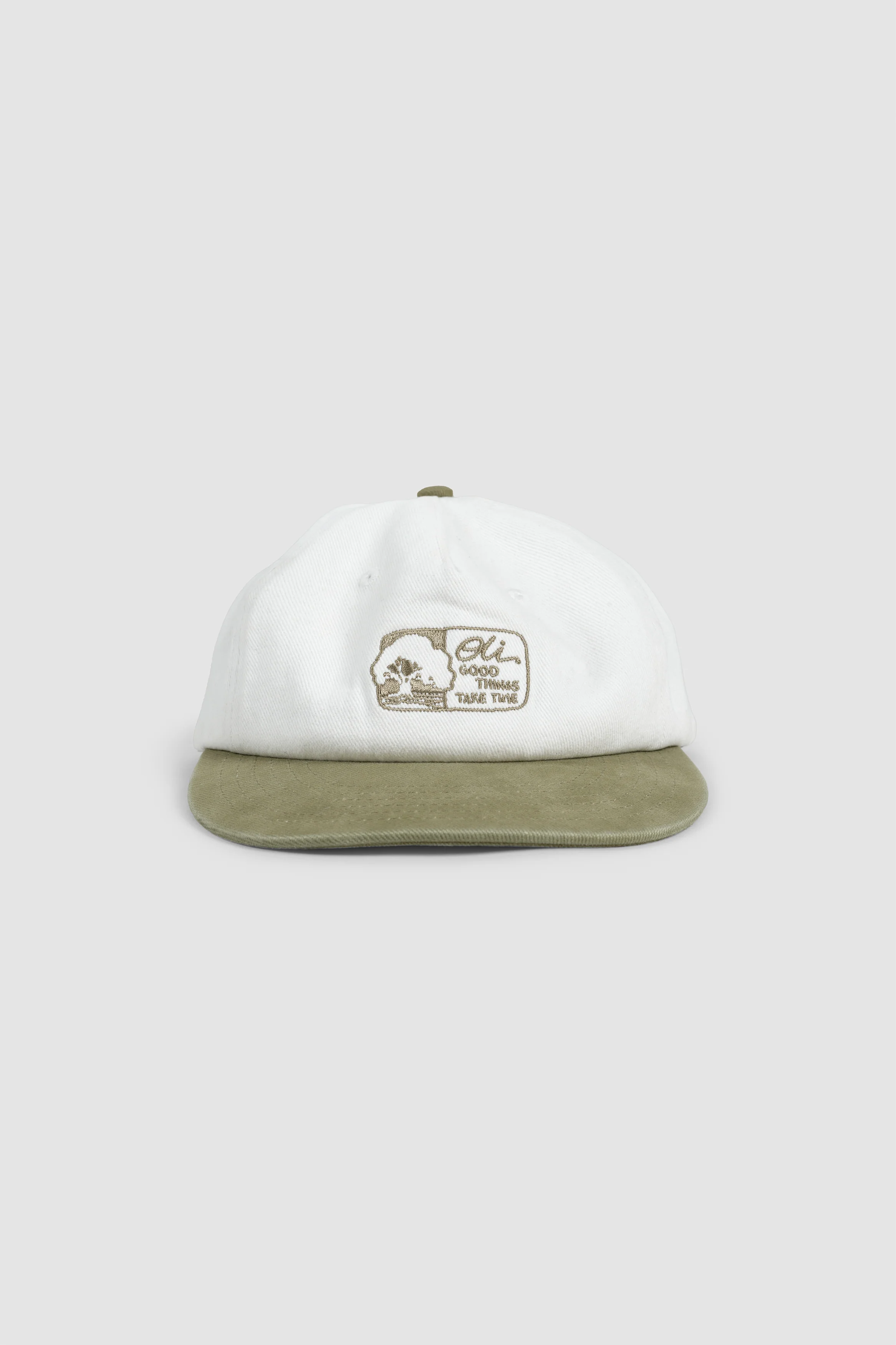 Good Things Take Time Cap - Cream/Sage - Image 2