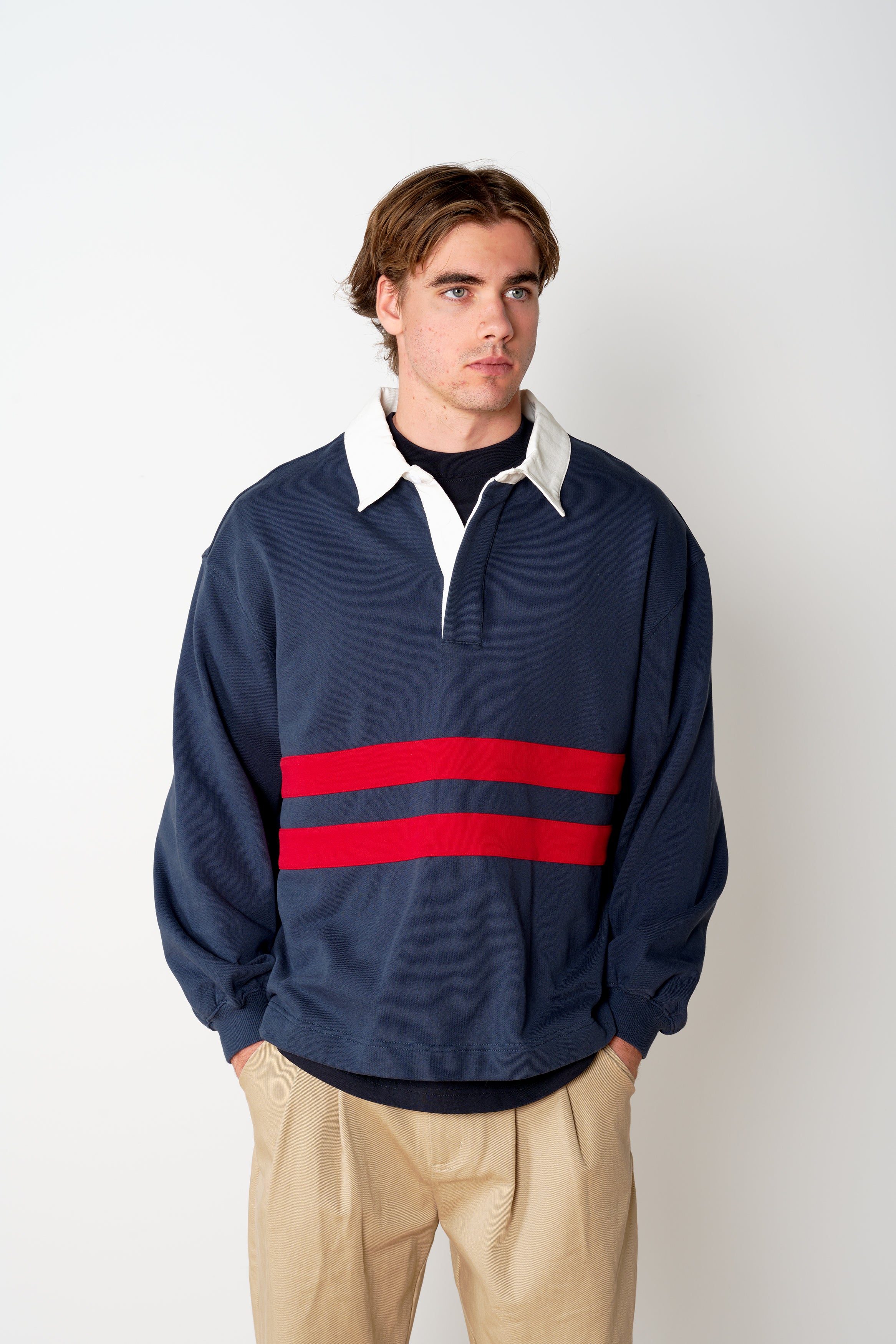 Hoop Rugby Polo - Navy - Image 3