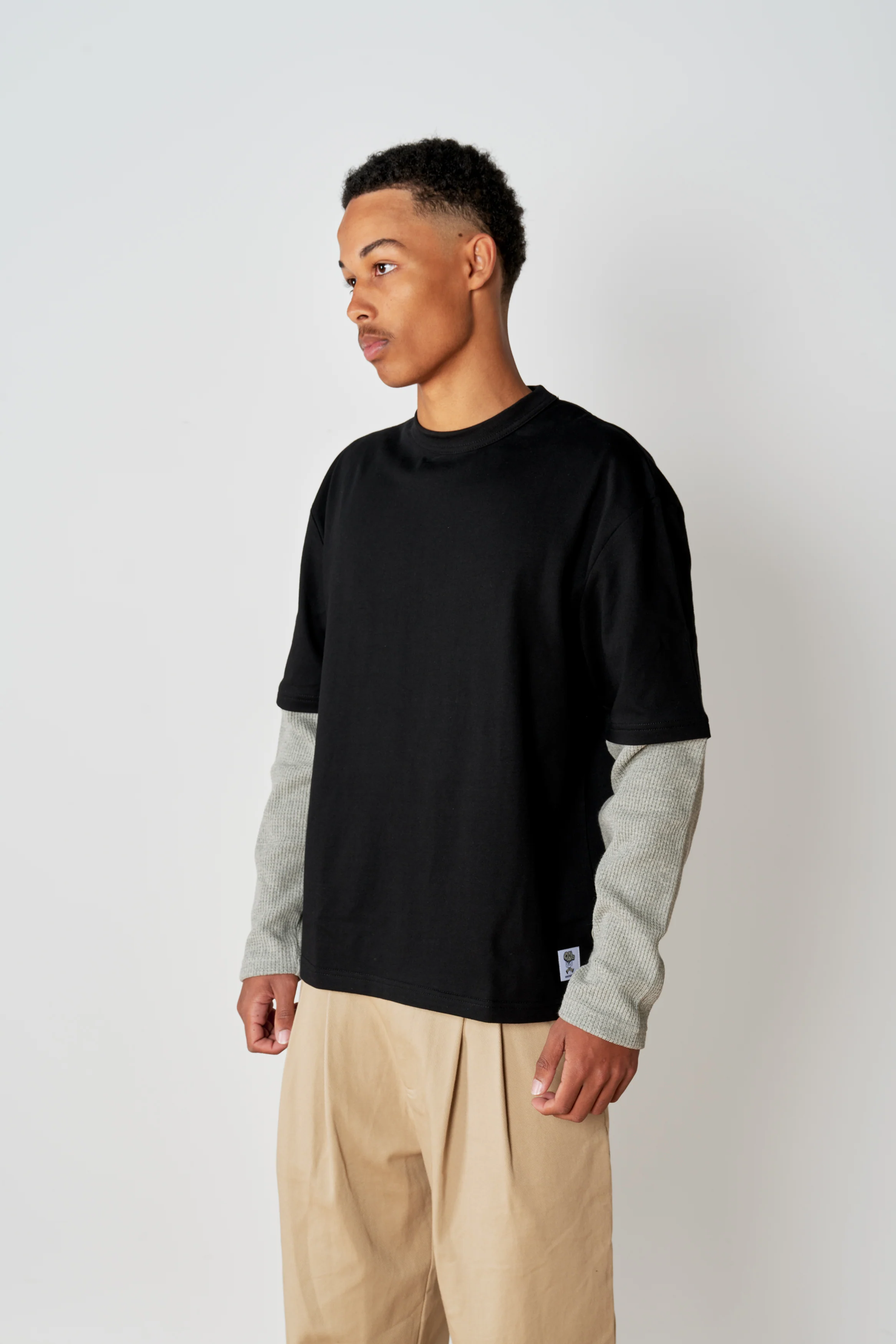Layered Long Sleeve T - Black - Image 3