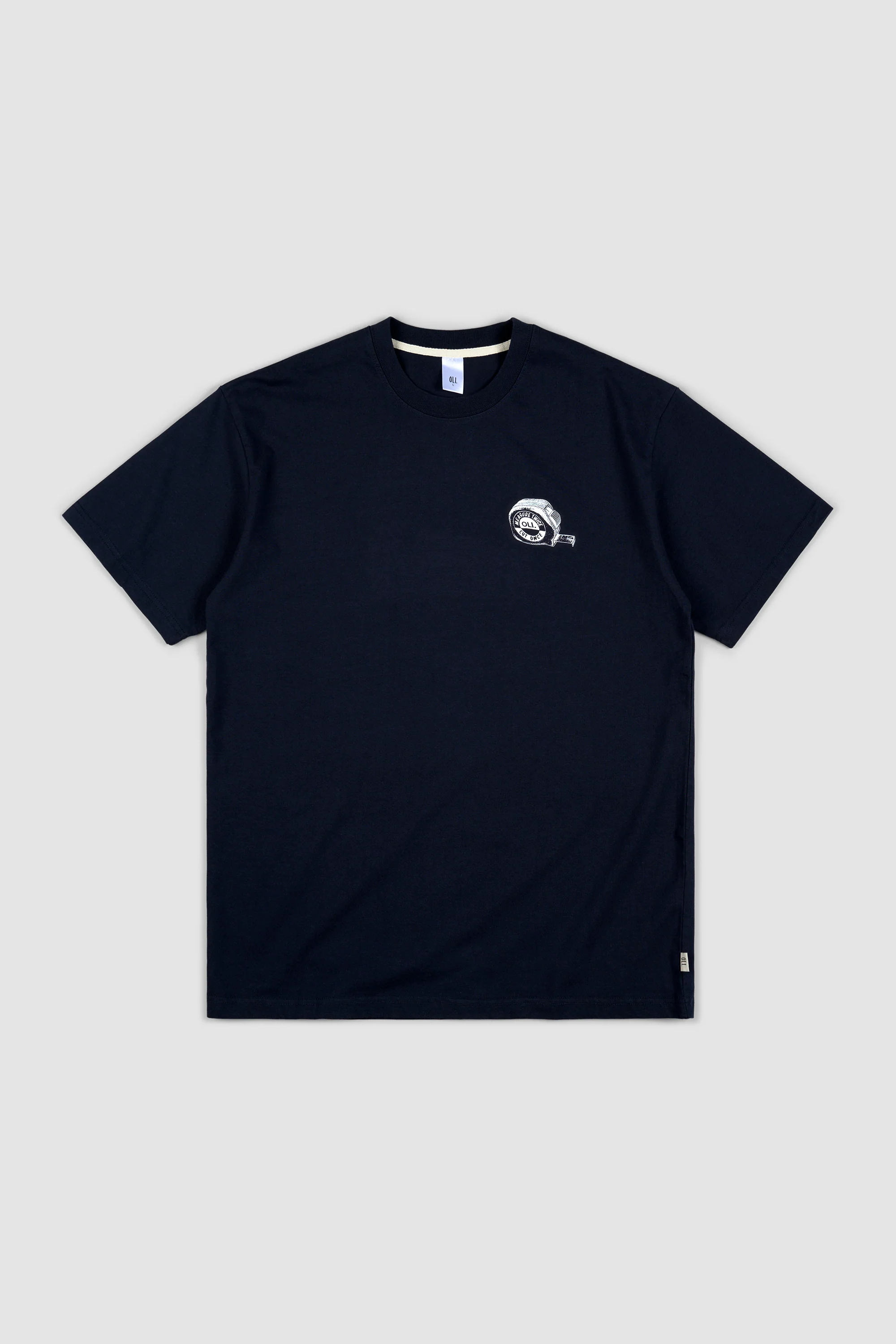 Measure Twice Cut Once Back Print T - Navy - Image 2