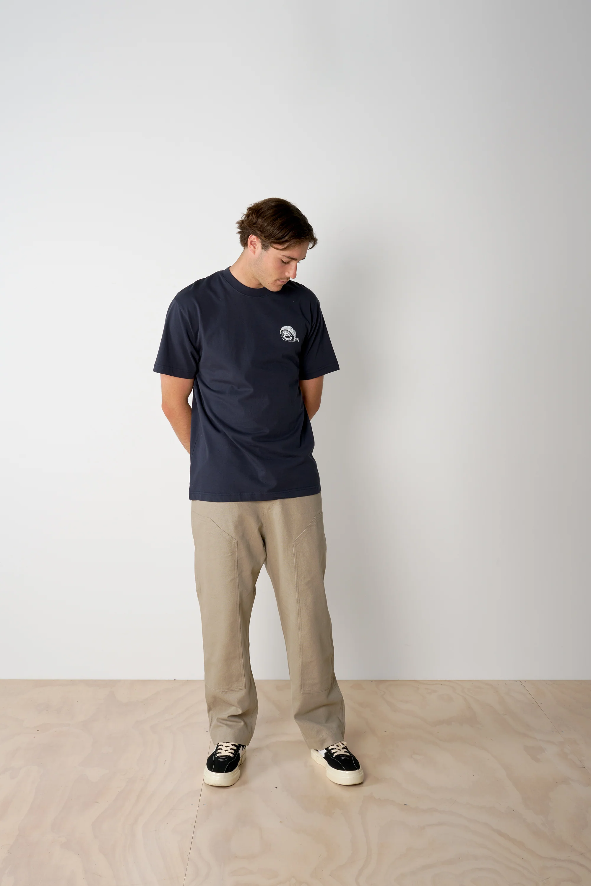 Measure Twice Cut Once Back Print T - Navy - Image 5