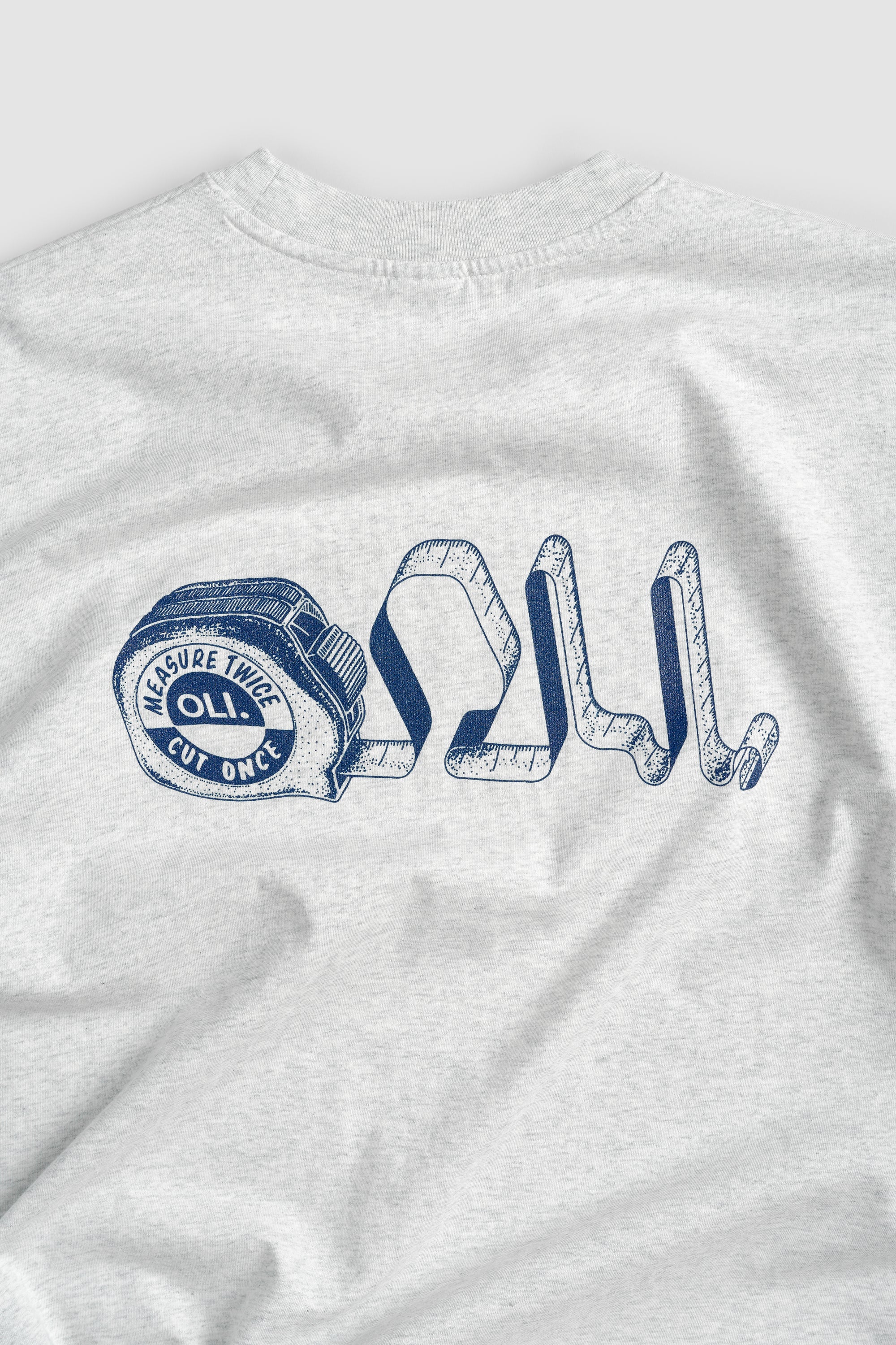 Measure Twice Cut Once Back Print T - Snow Marle - Image 3