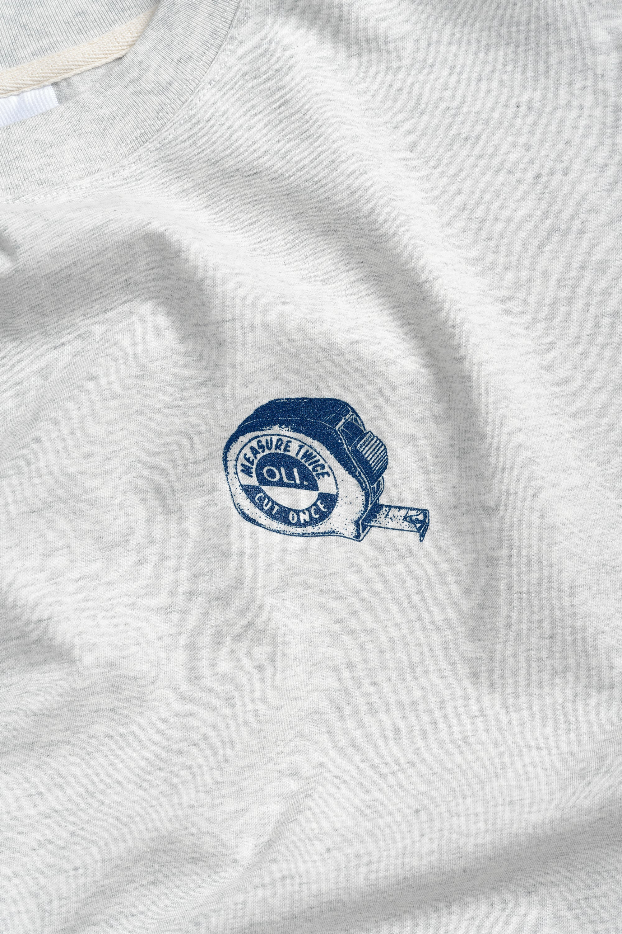Measure Twice Cut Once Back Print T - Snow Marle - Image 4