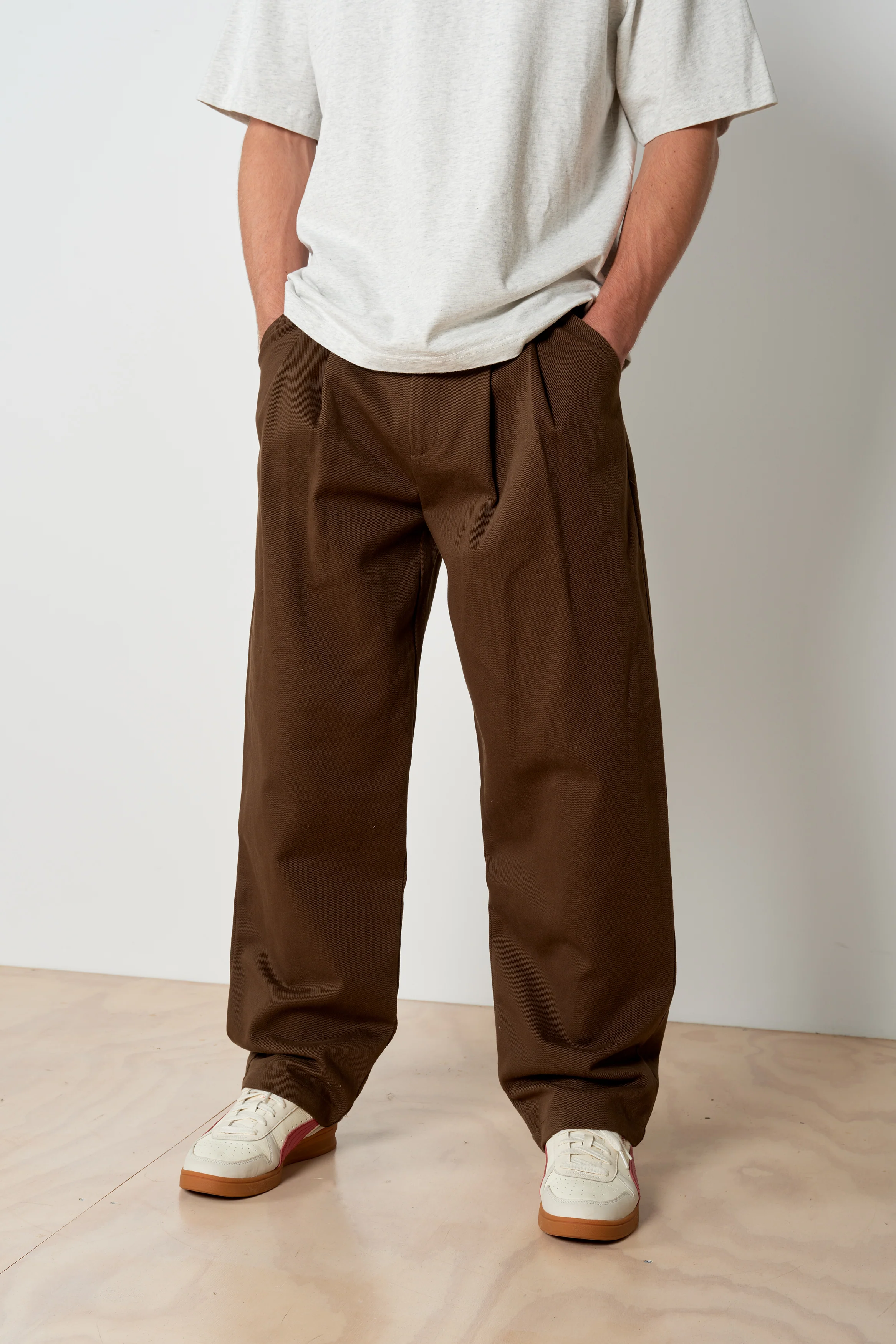 Pleated Pant - Choc - Image 5