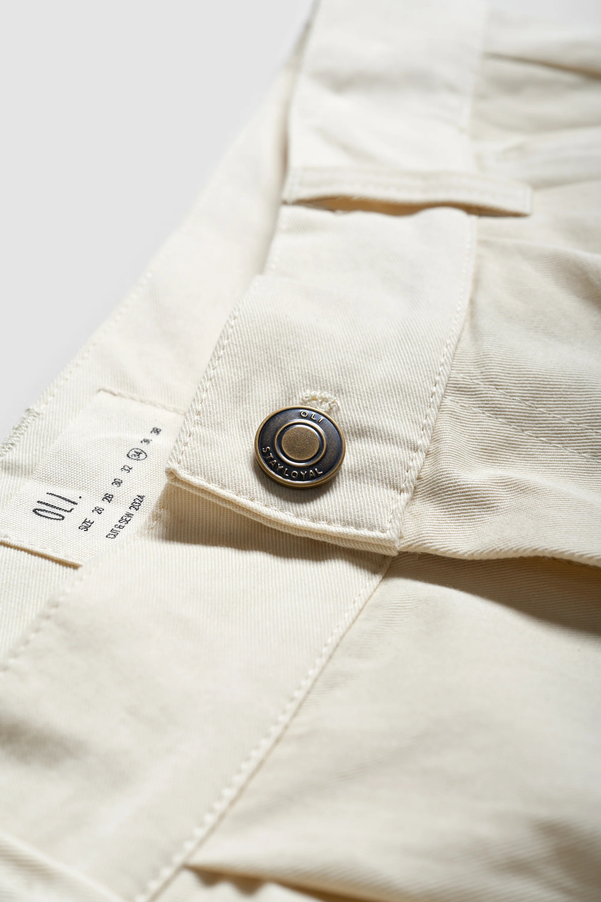 Original Pleated Pant - Cream Cotton - Image 10