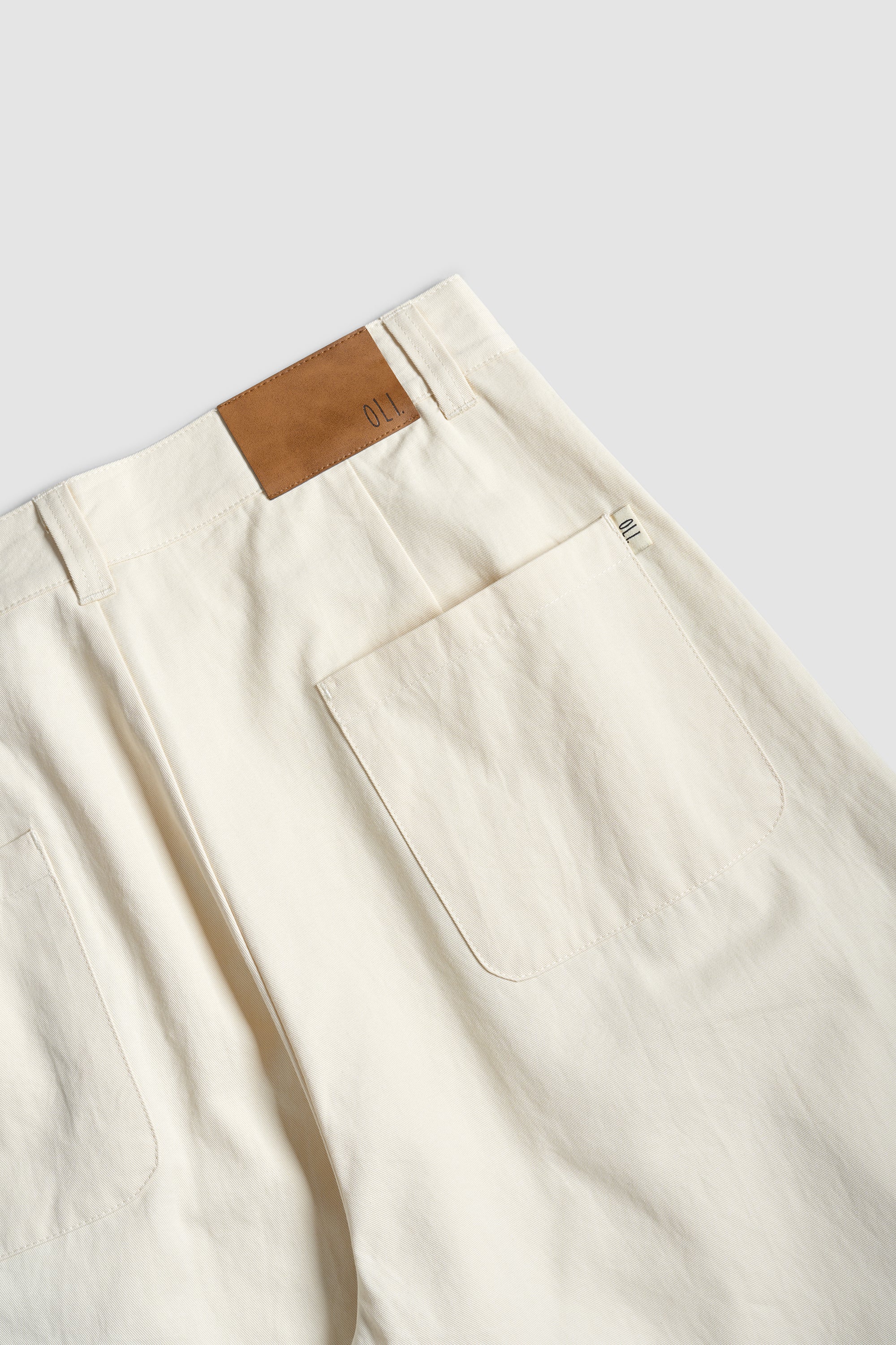 Original Pleated Pant - Cream Cotton - Image 8
