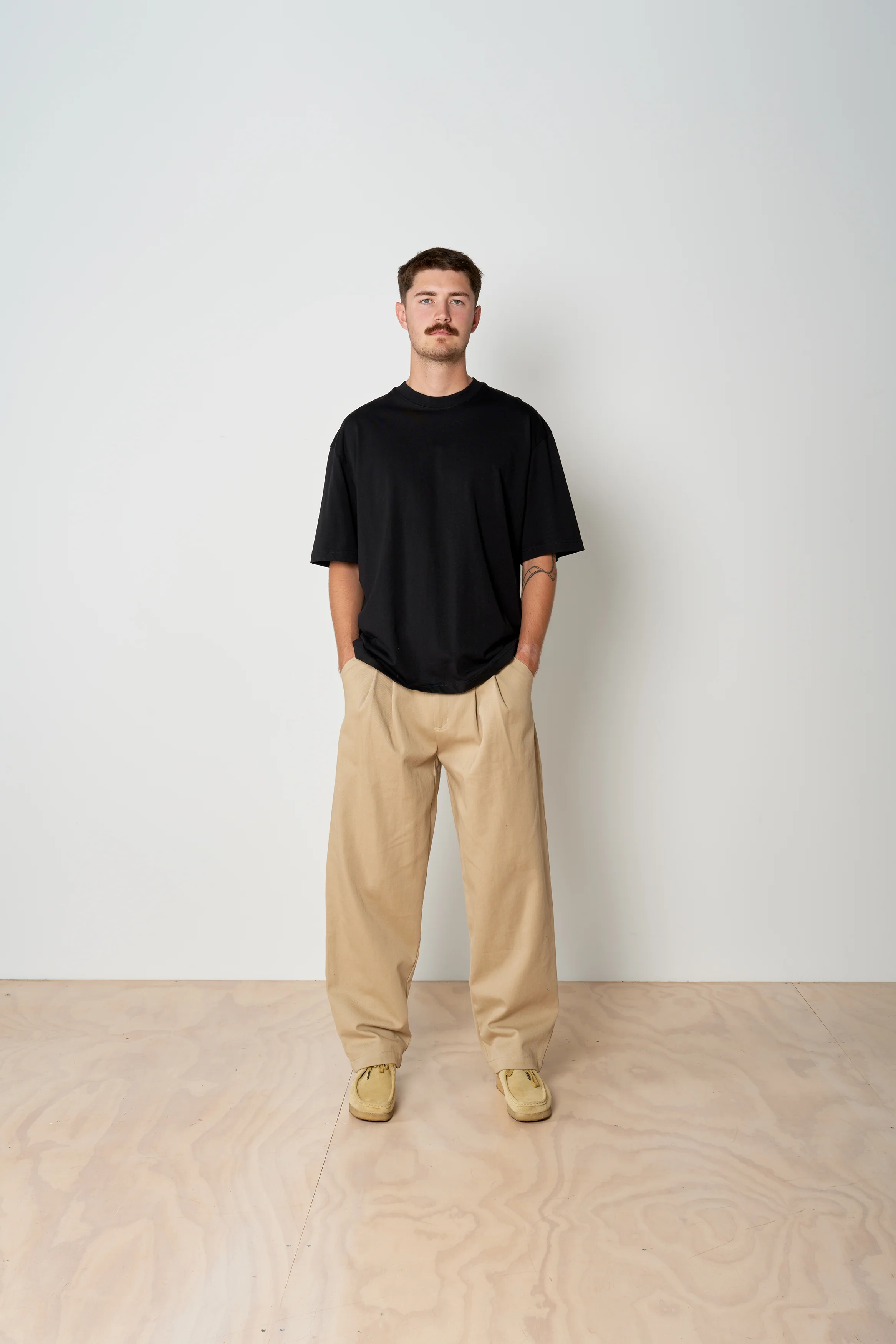 Pleated Pant - Sand - Image 3