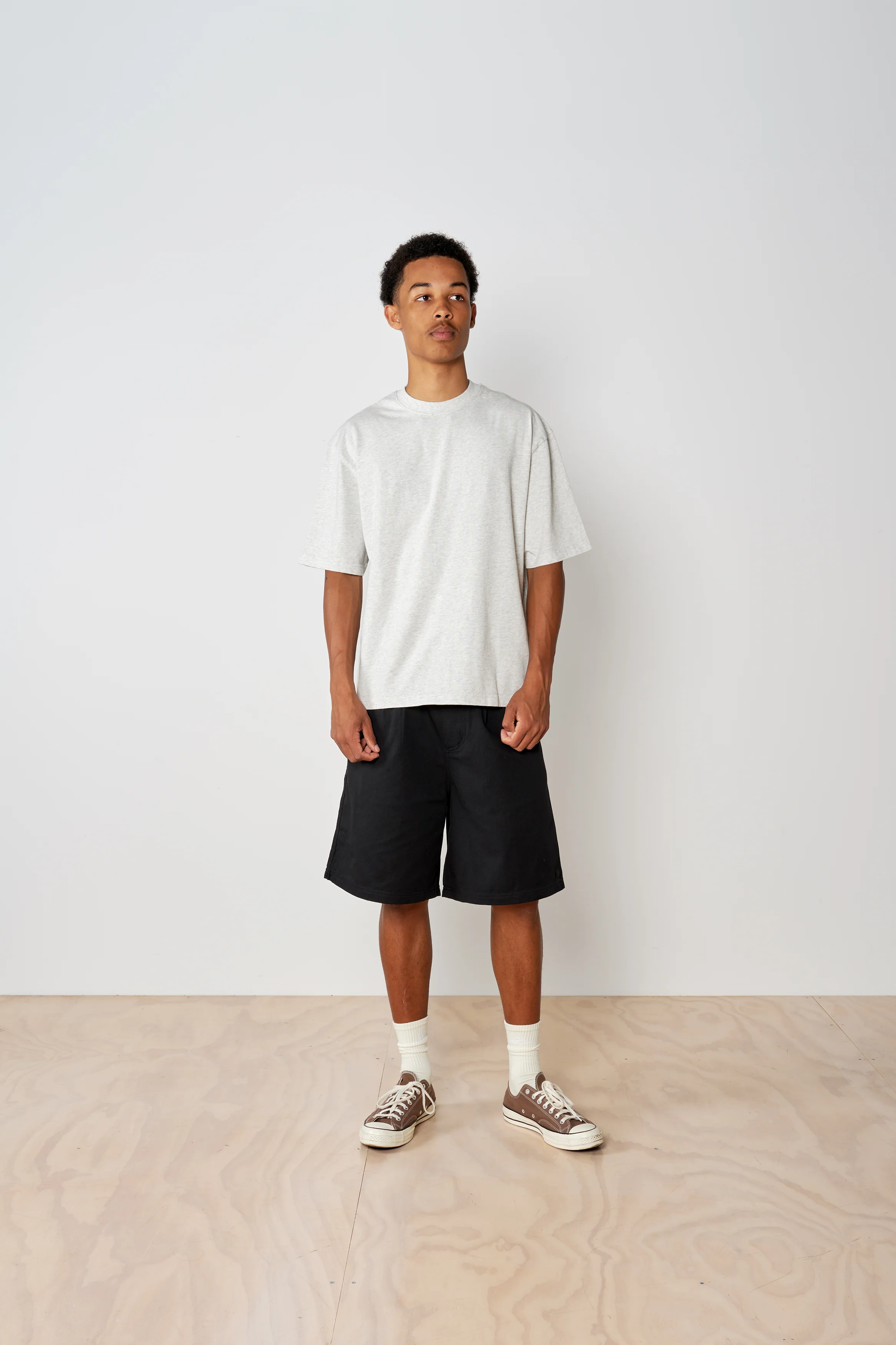 Pleated Cotton Short - Black - Image 3