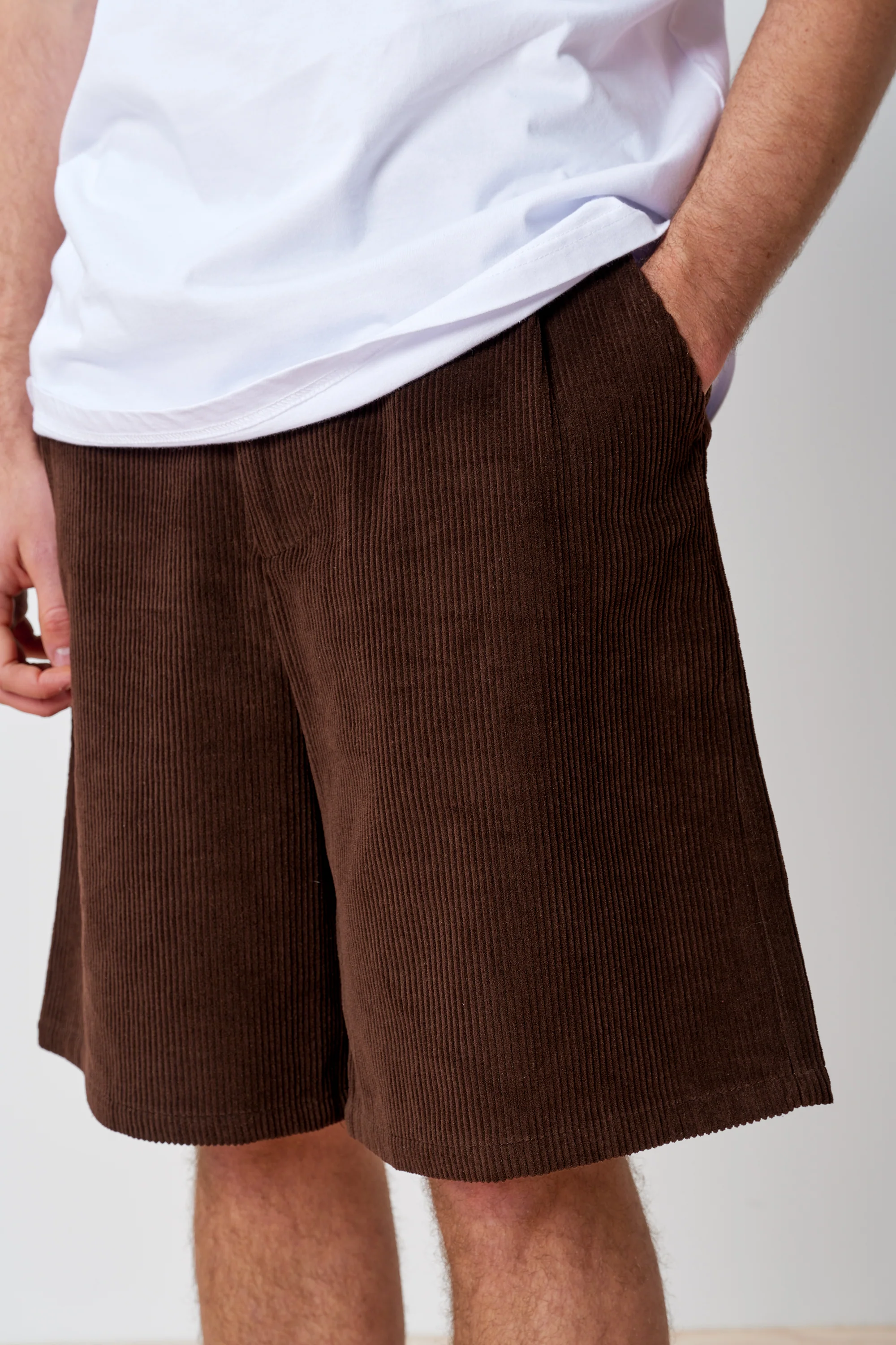 Pleated Short - Choc Cord - Image 5