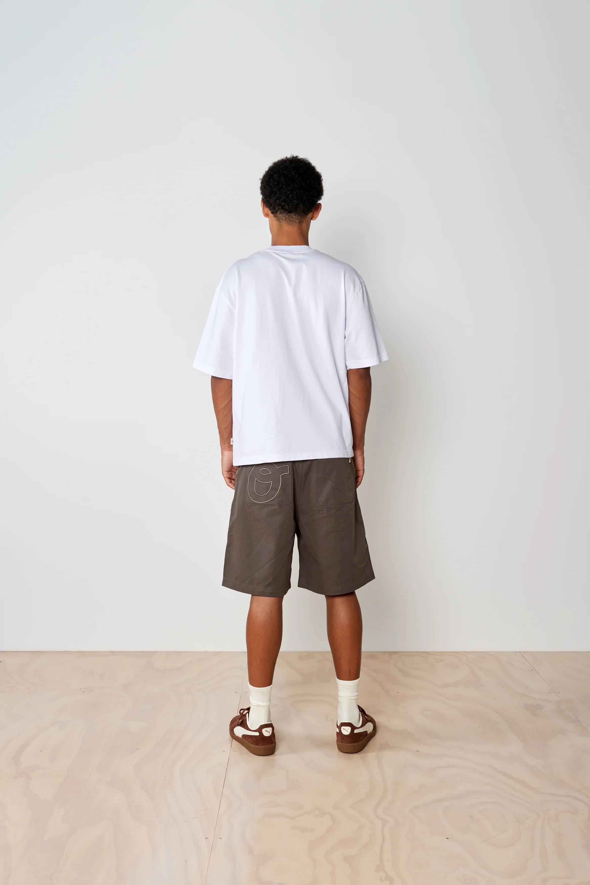 Pleated Cotton Short - Coal - Image 6