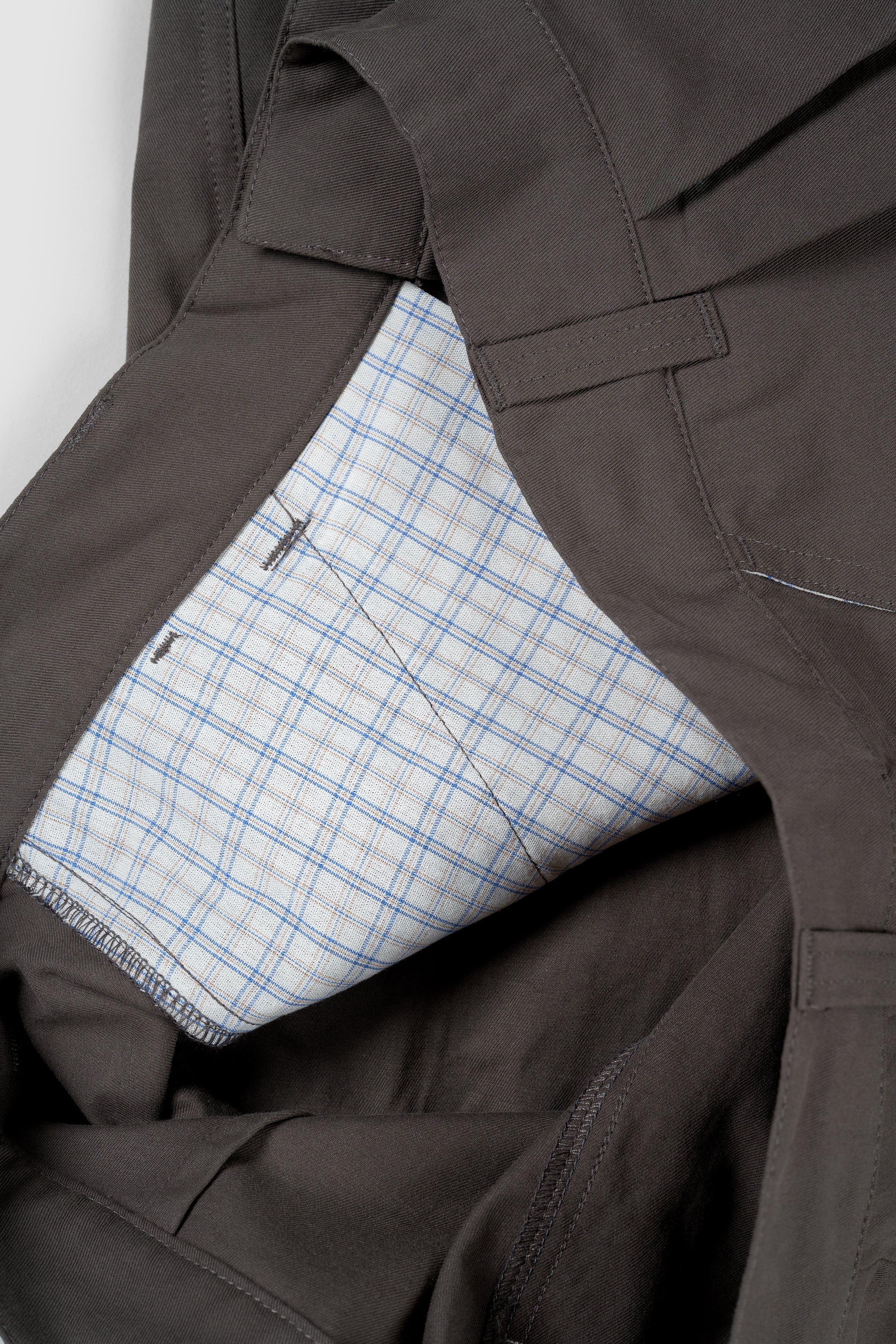 Pleated Cotton Short - Coal - Image 8