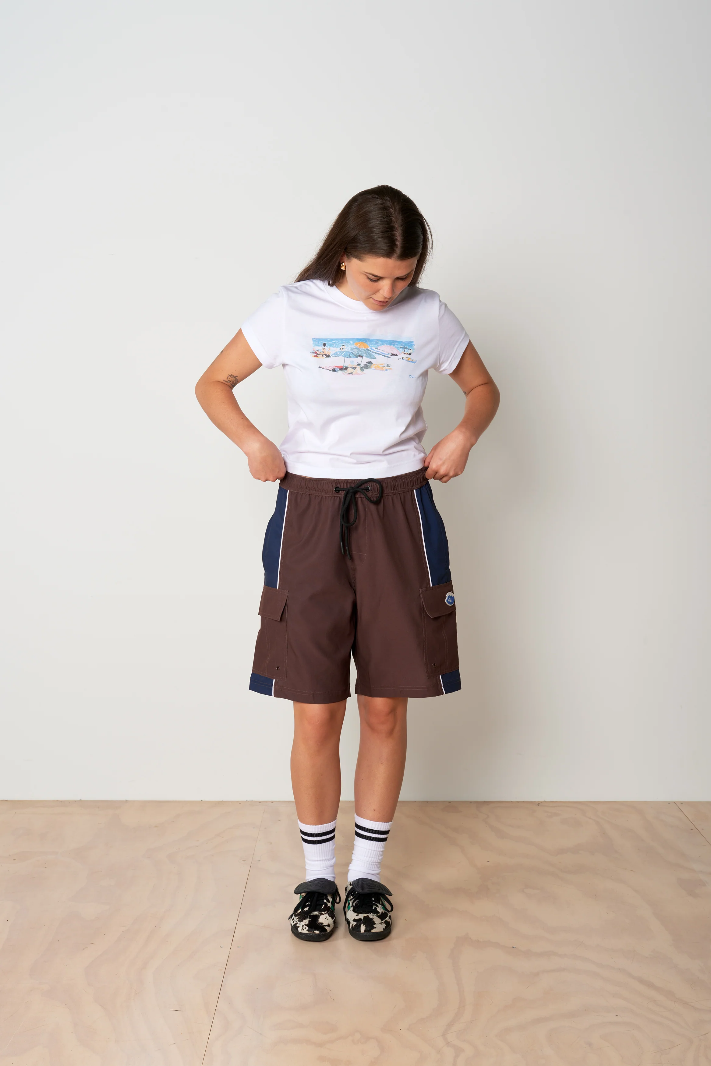 Recycled Board Shorts - Choc - Image 7