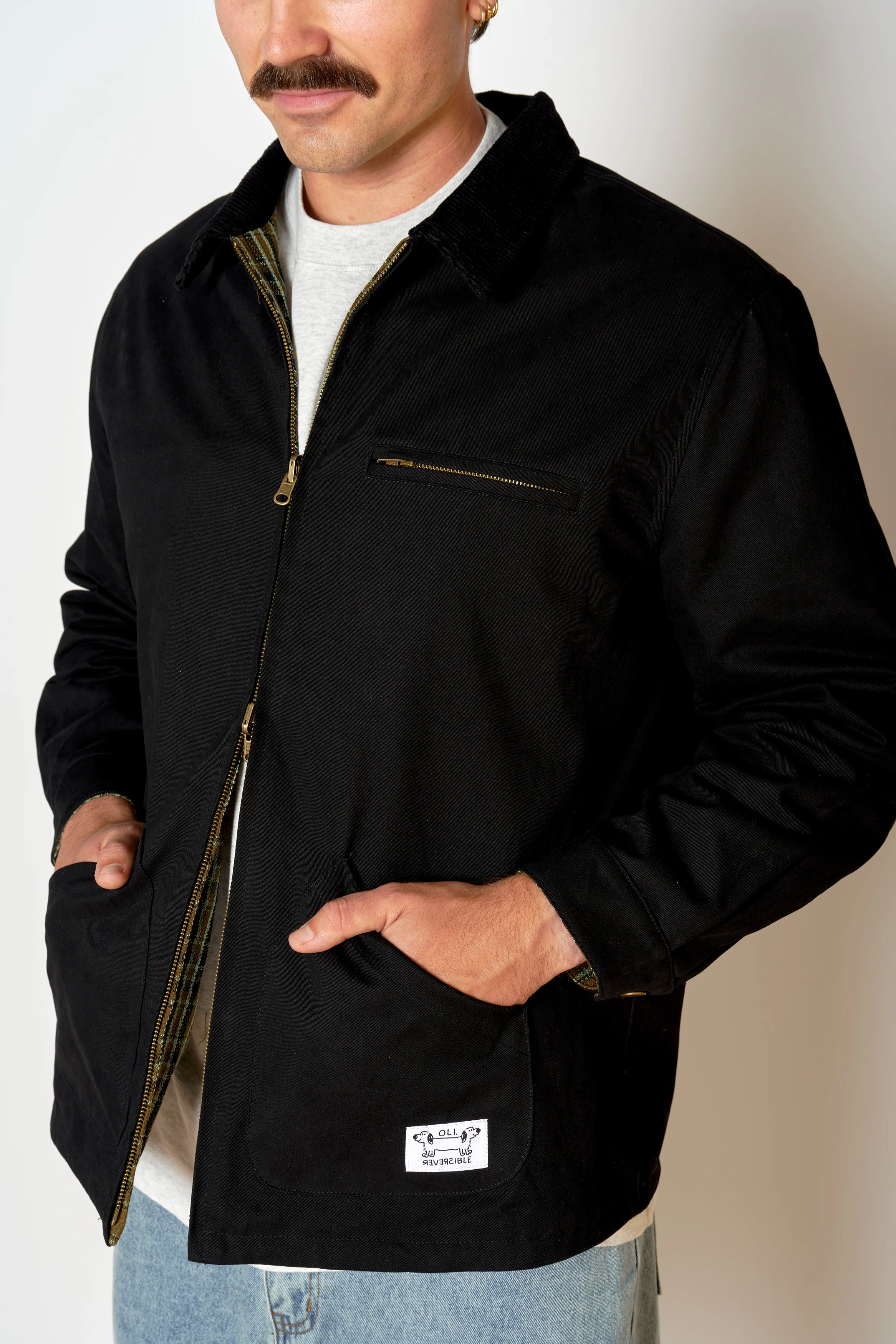 Reversible Jacket - Black/Olive - Image 7