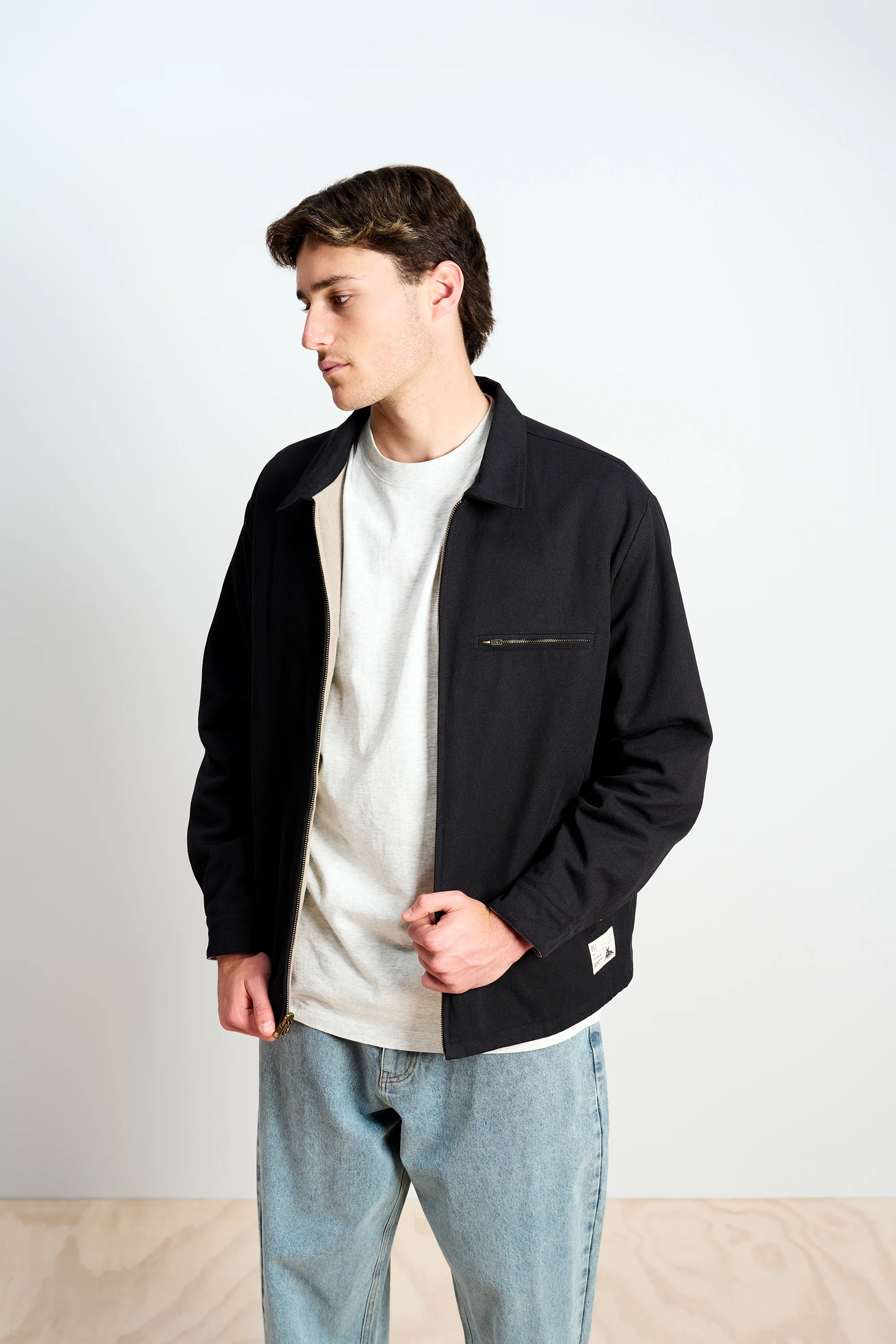 Reversible Kelpie Jacket - Black/Stone - Image 4