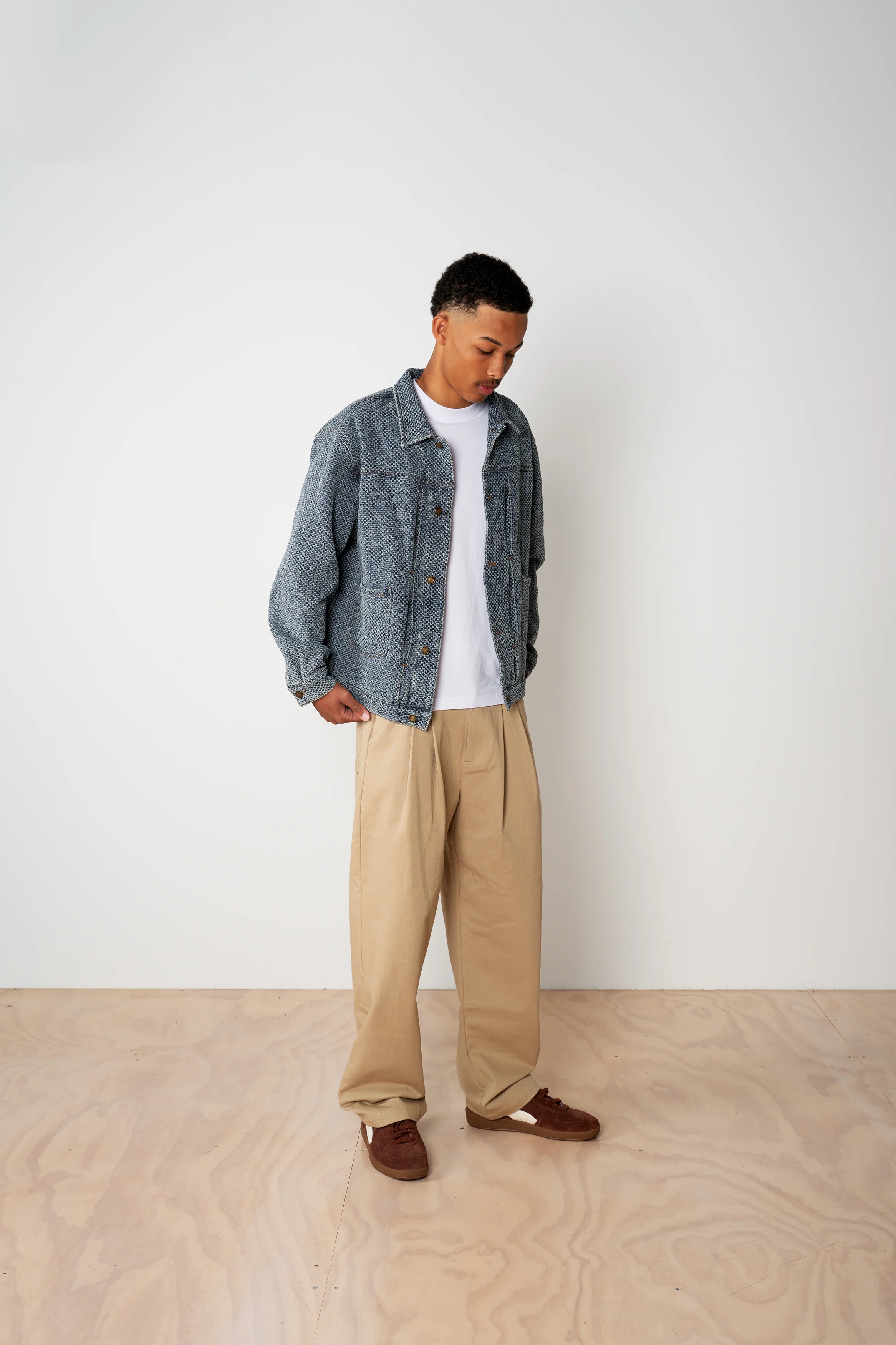 Textured Denim Jacket - Image 4