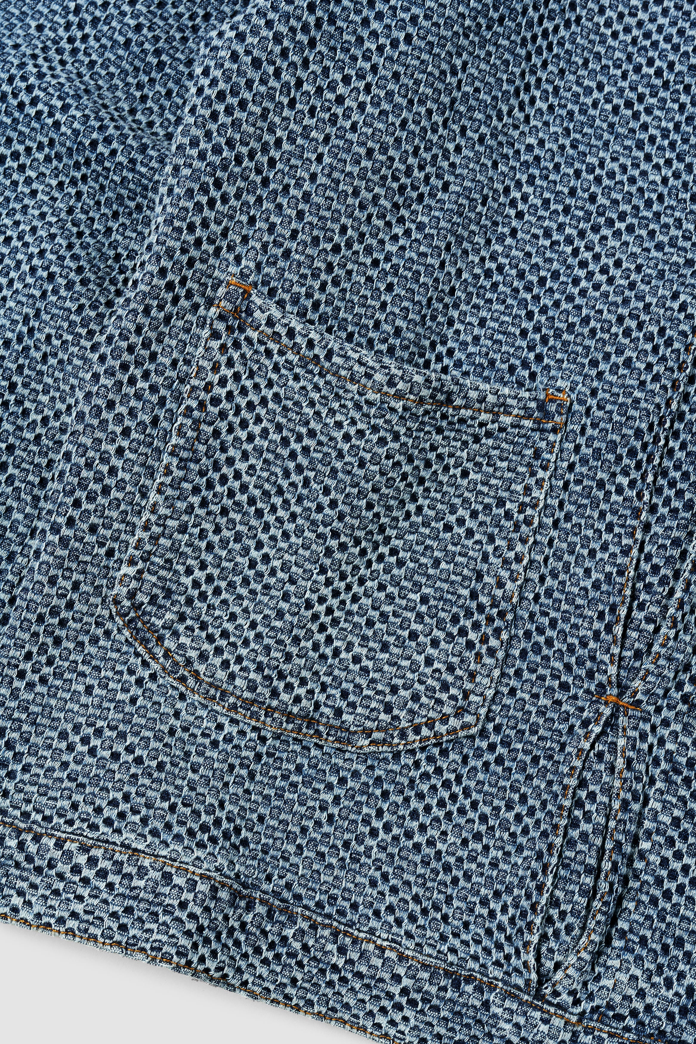 Textured Denim Jacket - Image 6