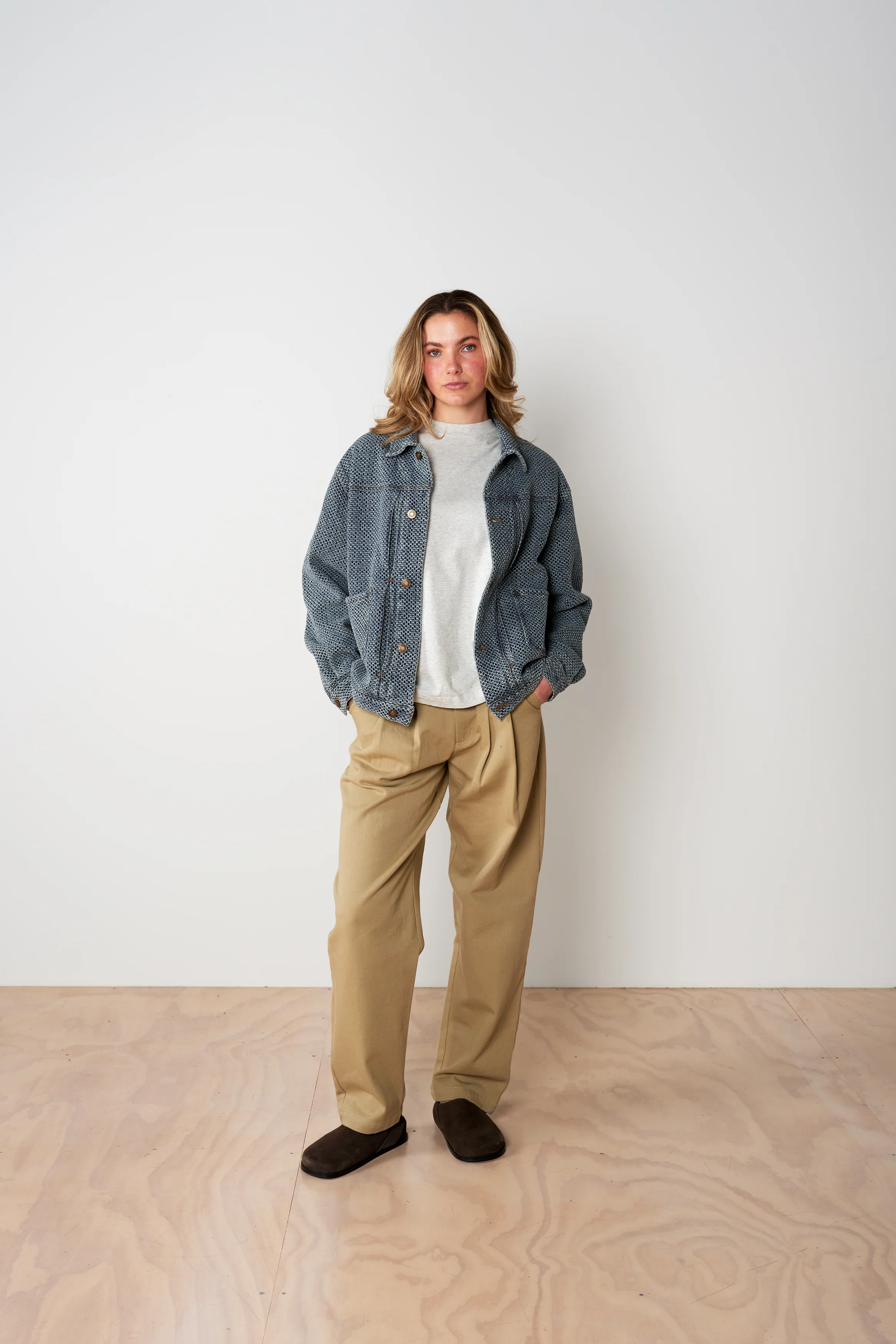 Textured Denim Jacket - Image 7