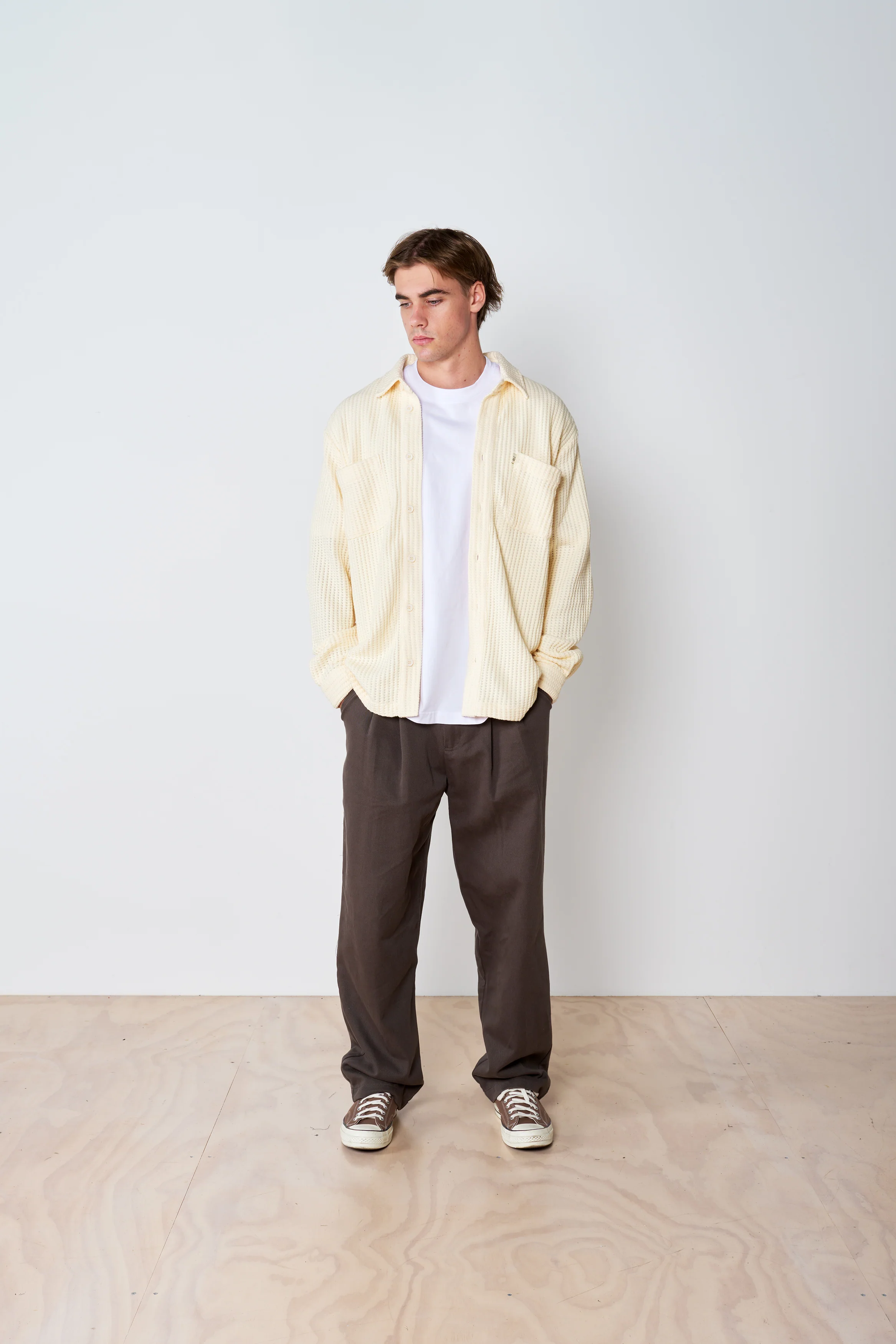Waffle Button Up - Butter - Image 3