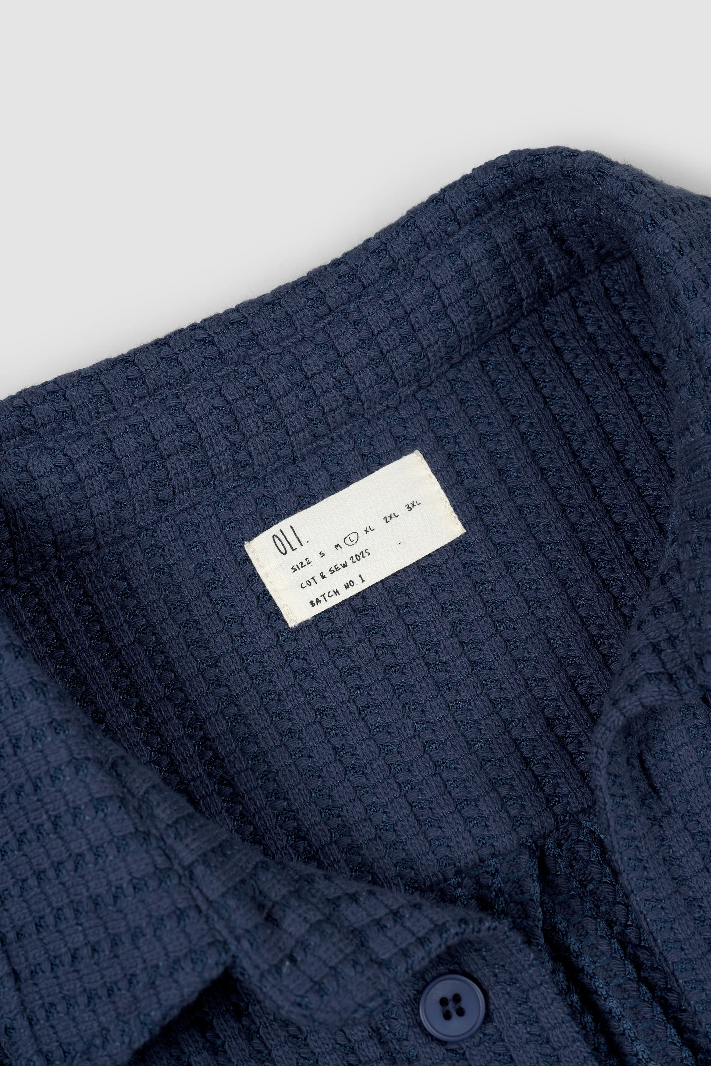 Waffle Button Up - Navy - Image 8