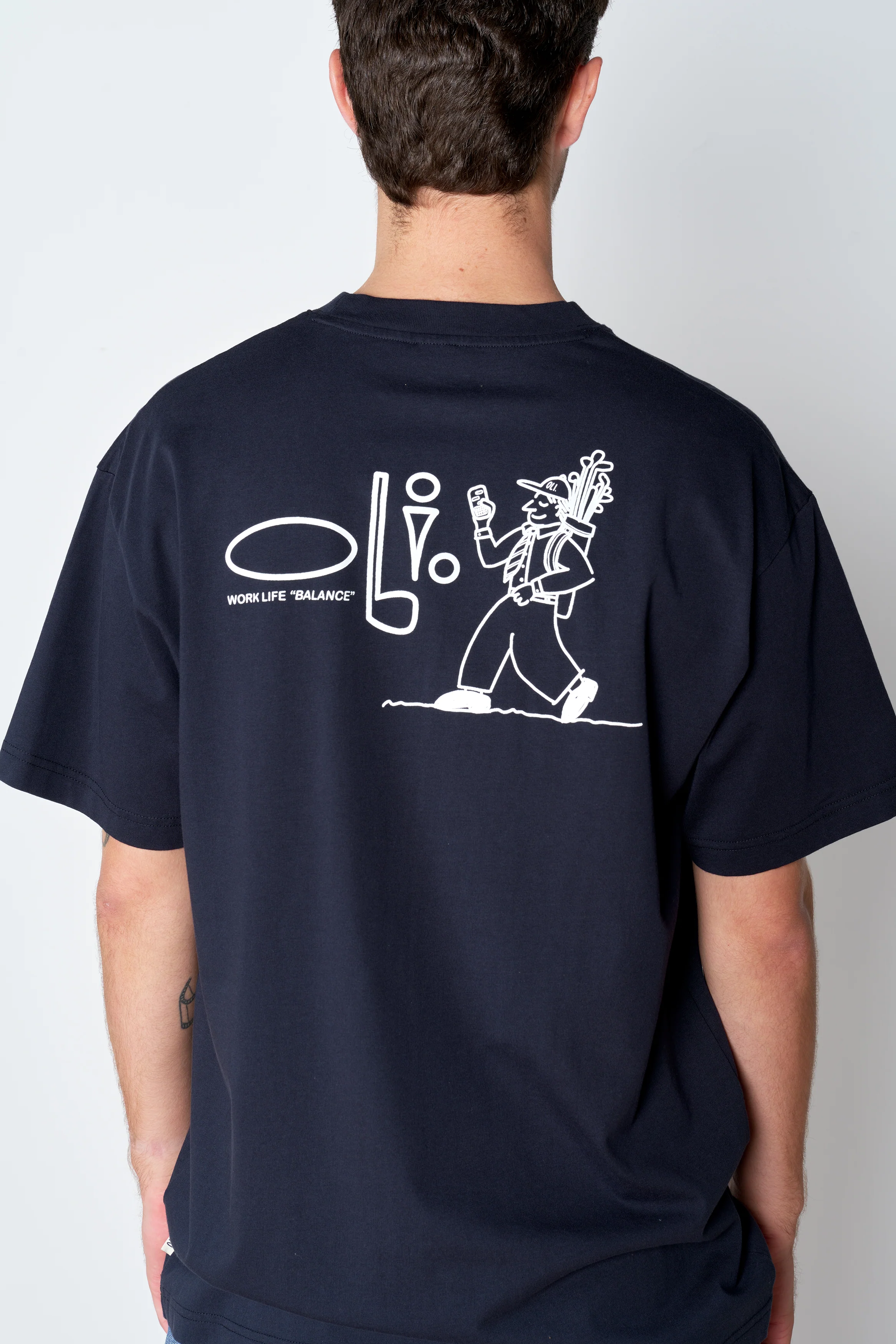 Work Life Balance Back Print T - Navy - Image 6
